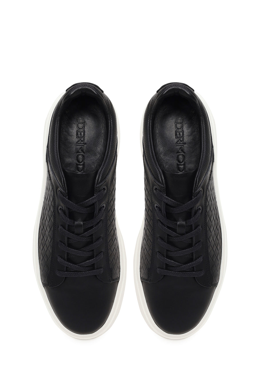 Male Black Lace-Up Leather Sneaker