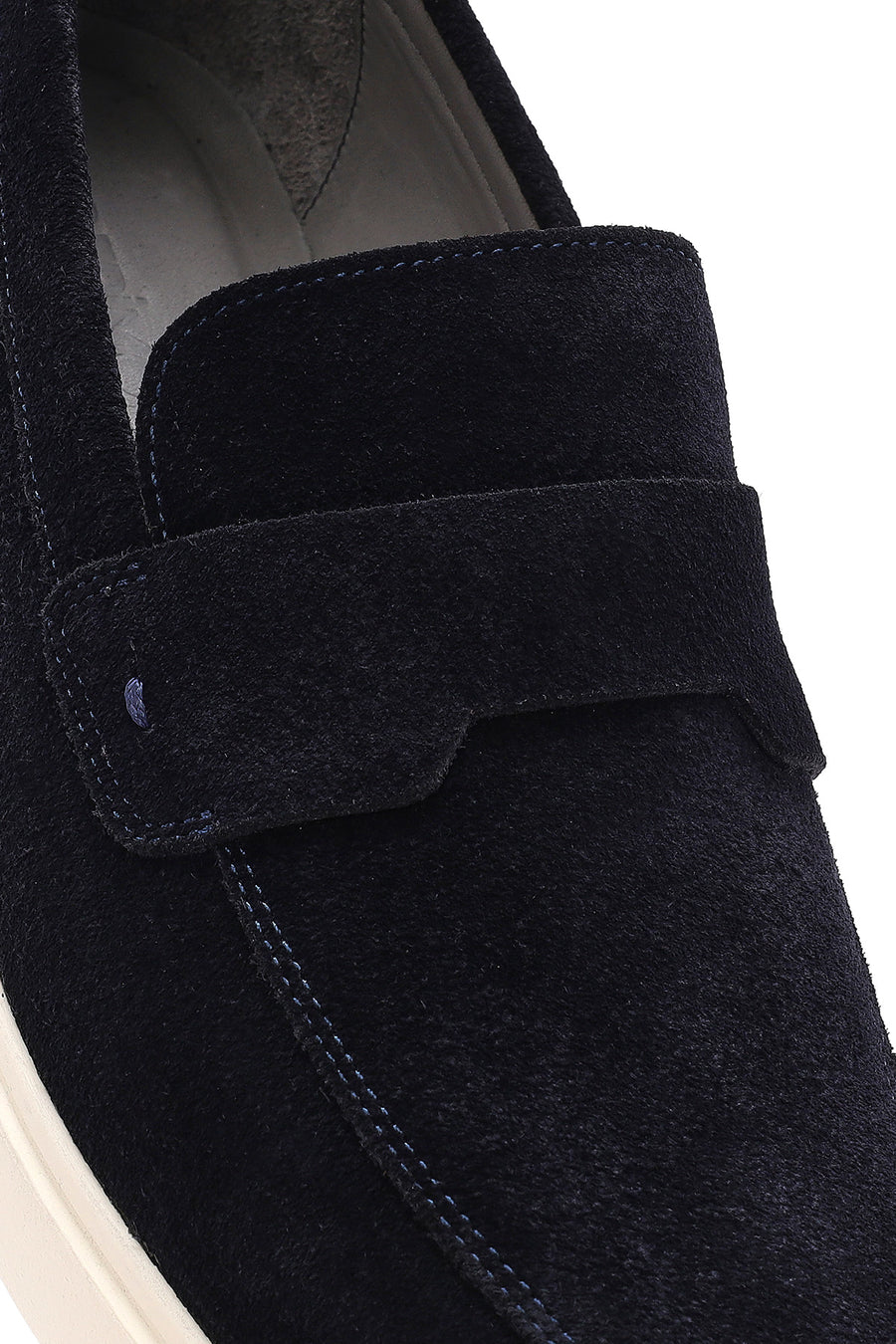 Men's Navy Blue Suede Leather Casual Loafer