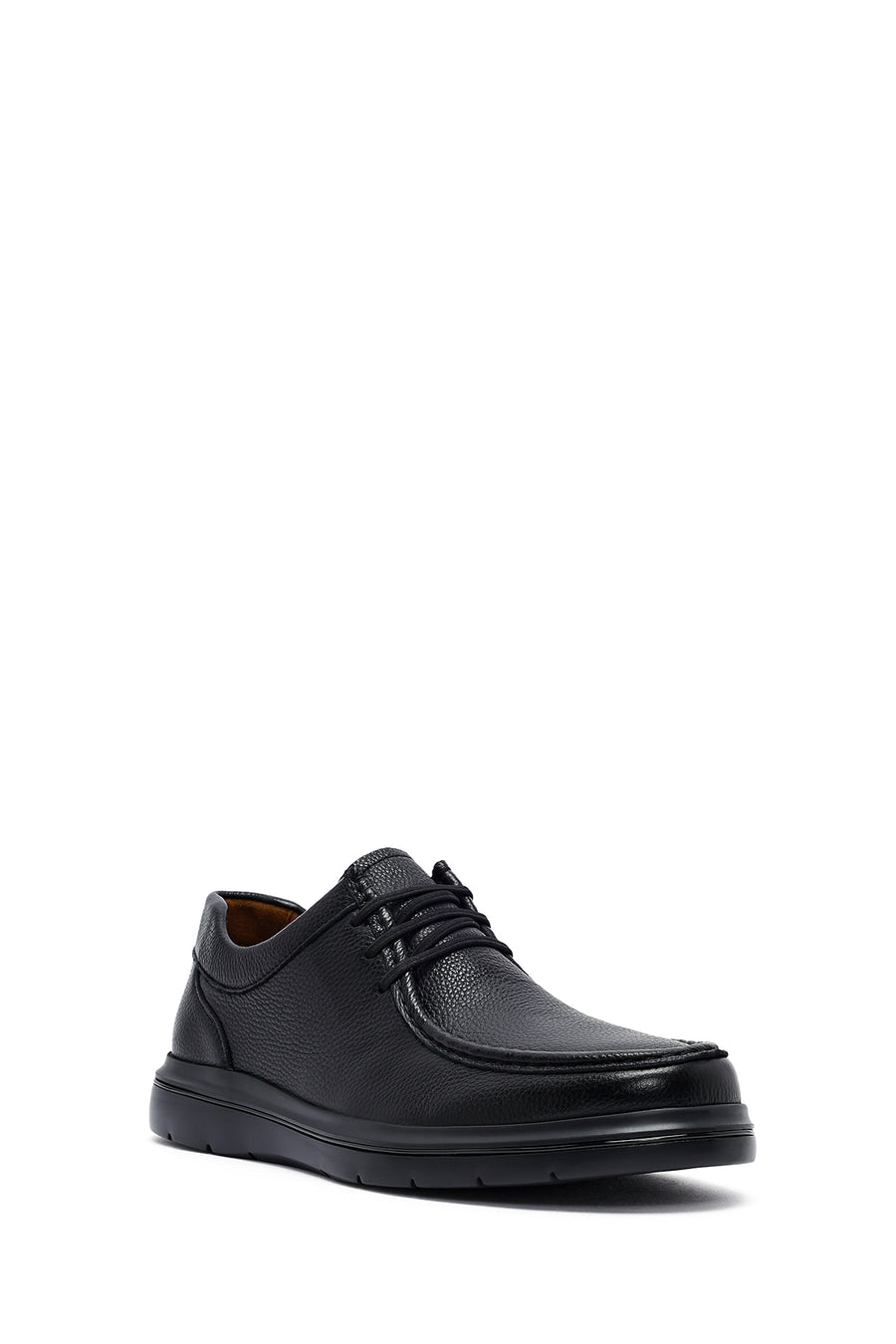 Men's Black Lace Up Leather Casual Shoes