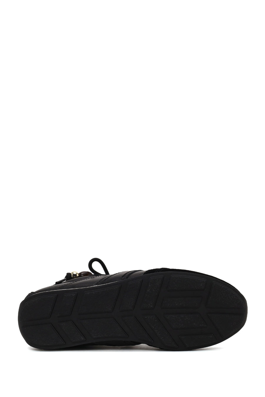 Kadın Siyah Bağcıklı Charmlı Leopar Deri Sneaker