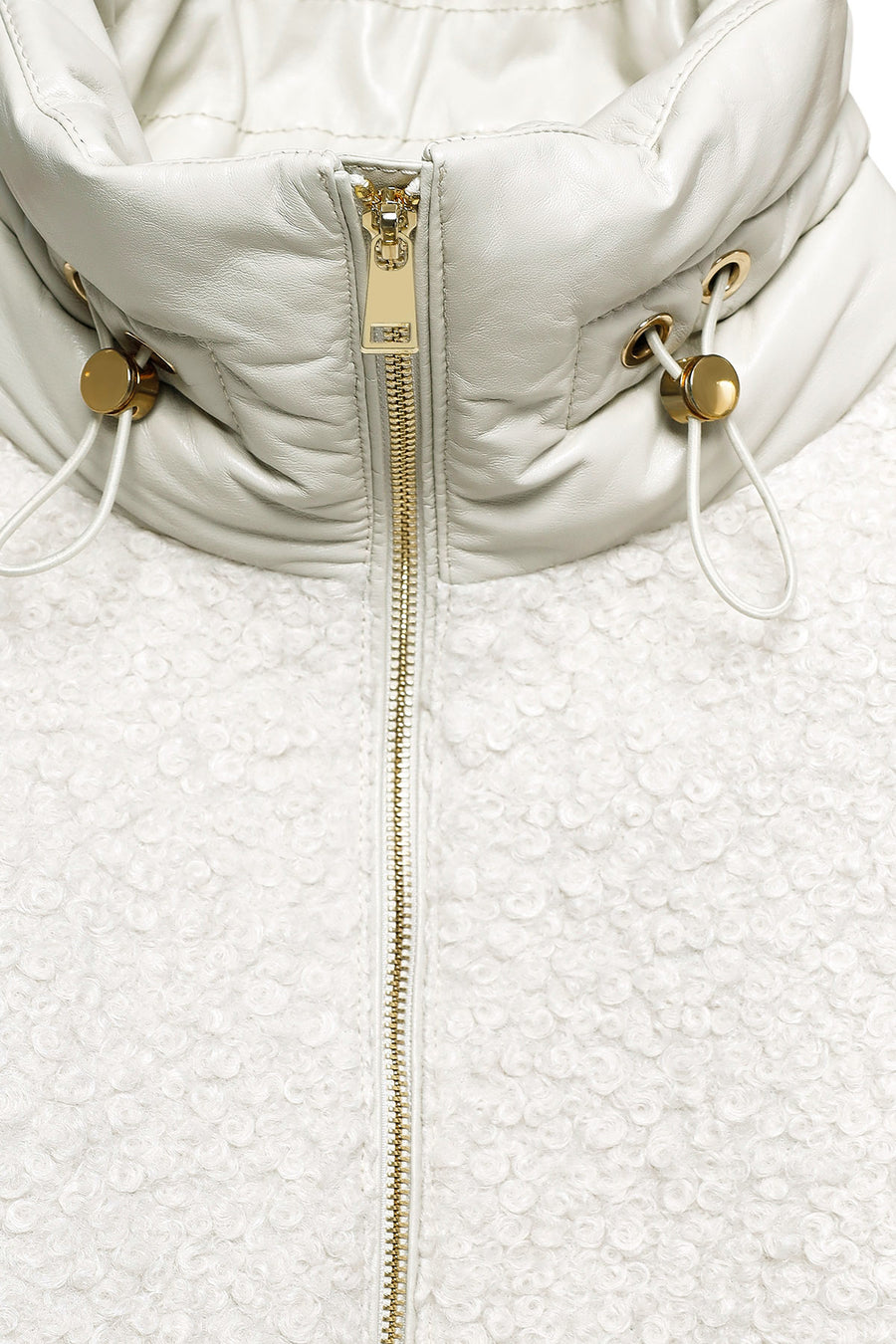 Boston Women's Beige Teddy Leather Coat