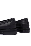Woman Black Leather Masculine Loafer | Derimod