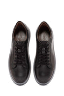 Men's Black Lace-up Leather Sneaker | Derimod