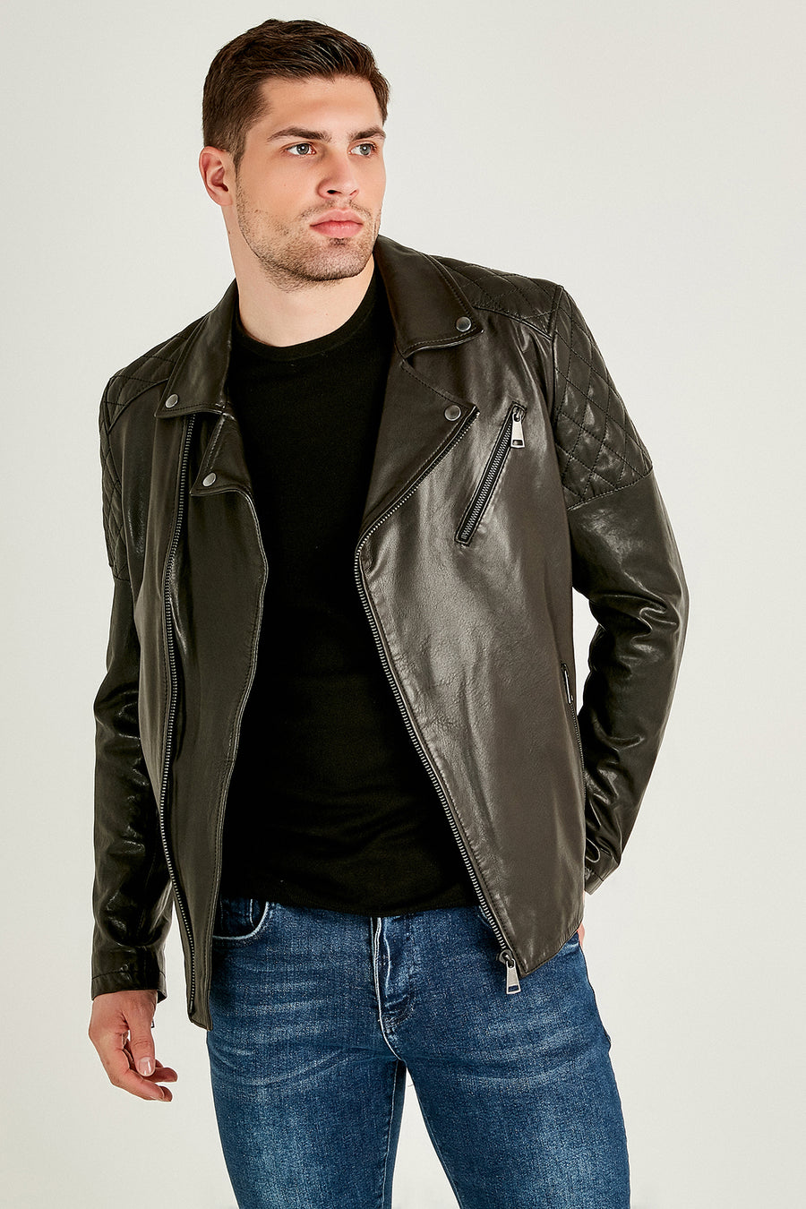Thompson Men's Leather Jacket 19SGD6327WL | Derimod