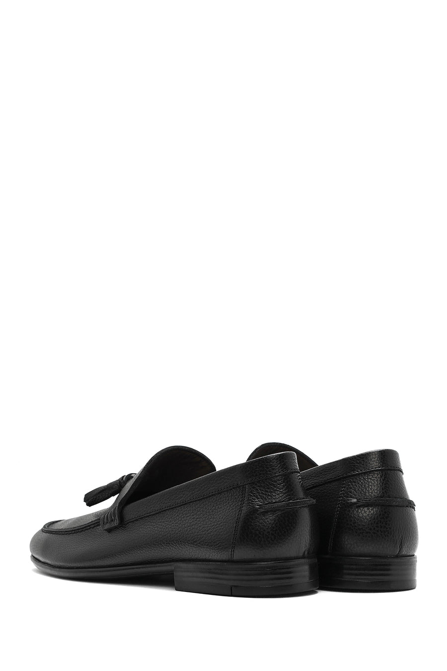 Men's Black Tasseled Leather Casual Loafer