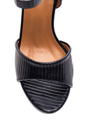Women's Black Thick Heeled Sandals | Derimod