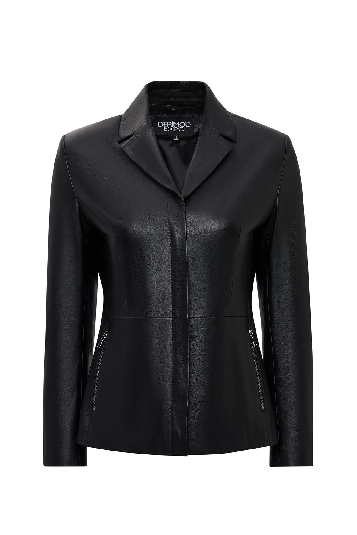 Helen Women's Black Leather Jacket 25WGE56101M | Derimod