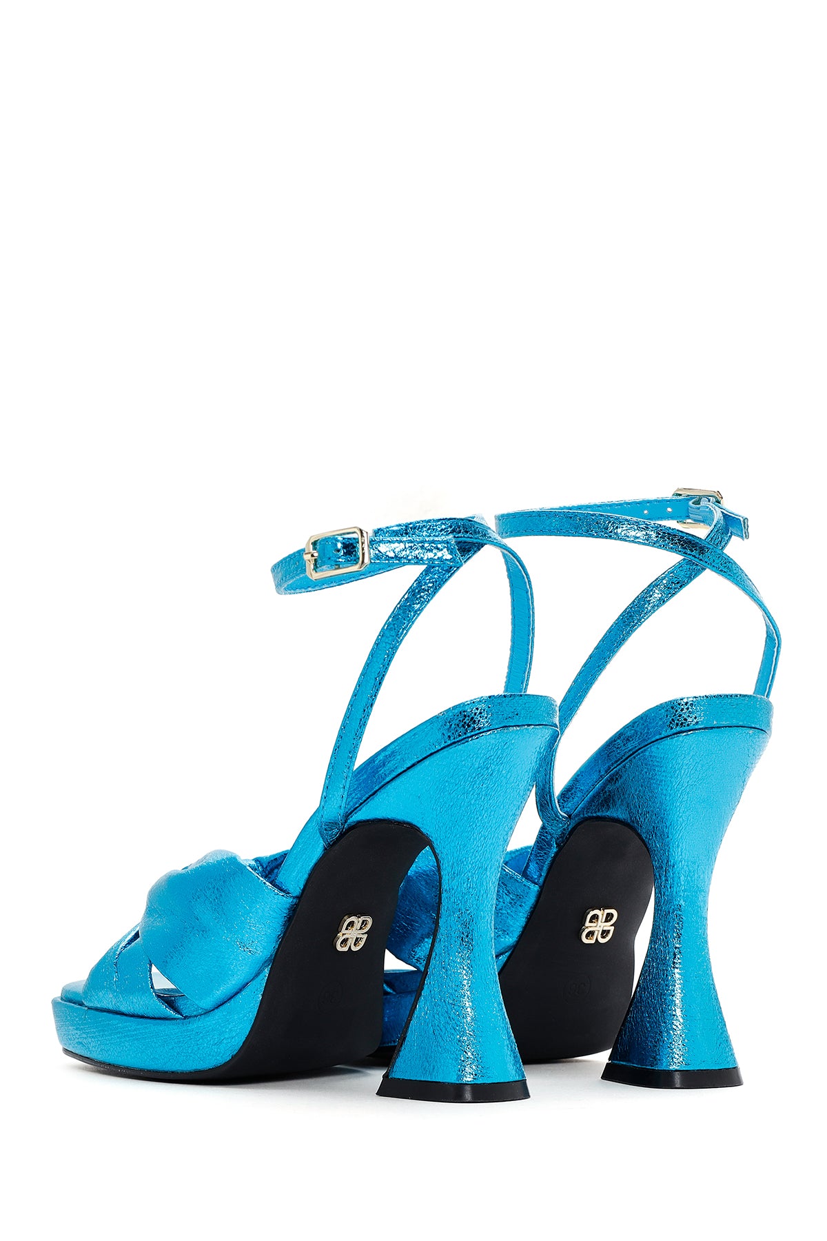 Kadın Mavi Platform Topuklu Sandalet