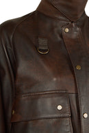 Richmond Woman Brown Short A-Line Leather Jacket | Derimod