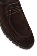 Male Brown Lace-Up Thick-Soled Suede Casual Shoes | Derimod