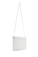 Women's White Long Strap Plush Portfolio Bag | Derimod