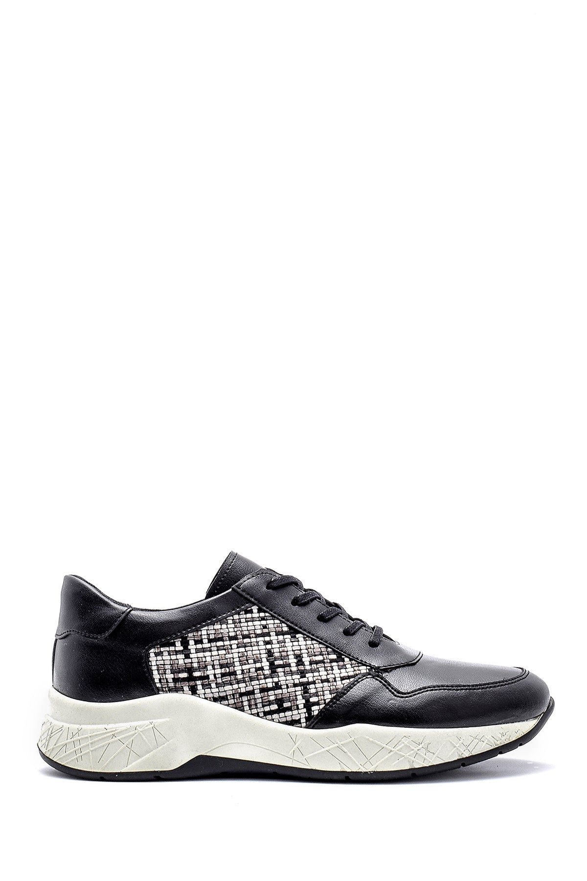 Men's Patterned Leather Sneaker 20SFD309114 | Derimod