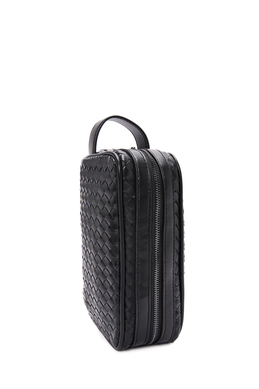 Men's Black Knitted Patterned Clutch Bag