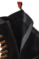 Harley Davidson Male Black Steven Zip Closure Leather Combat Boots | Derimod