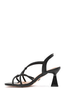 Kadın Siyah Taşlı İnce Topuklu Sandalet | Derimod