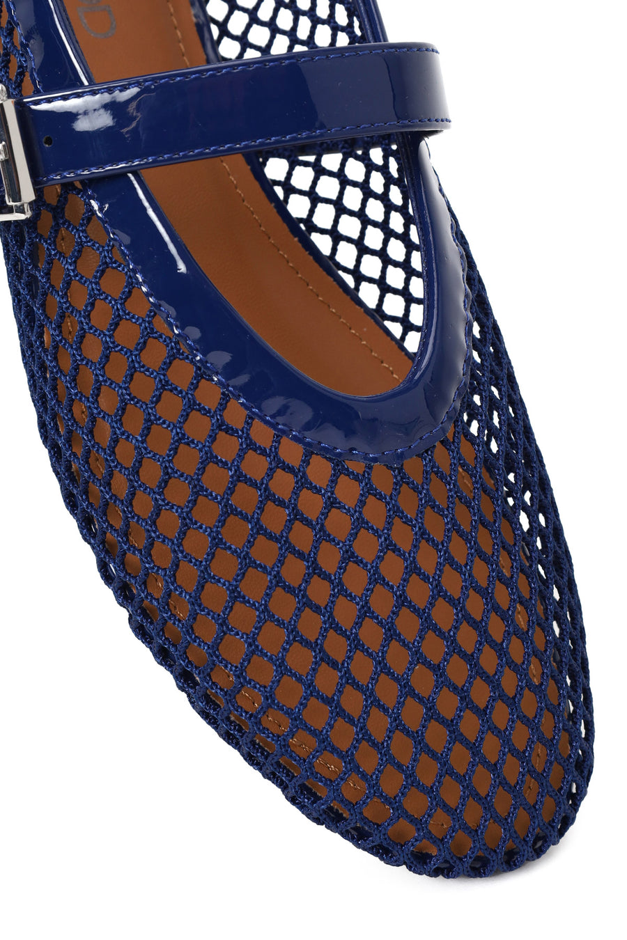 Woman Navy Mesh Ballerine Shoes