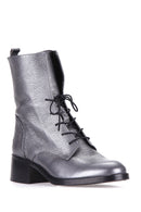 Soft Leather Women's Silver Boots | Derimod