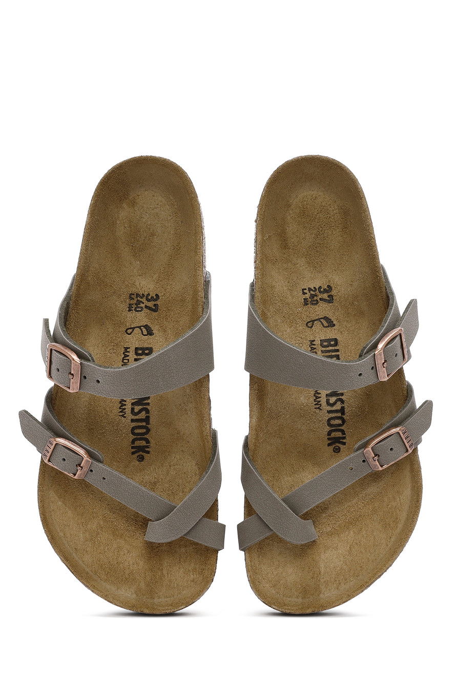 Birkenstock Women's Mink Mayari Bf Flip Flops Nubuck Slippers