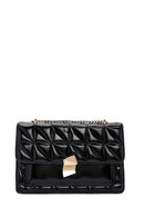 Women's Black Long Strap Quilted Handbag | Derimod