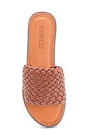 Women's Knitted Detailed Casual Slippers | Derimod