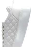 Women's White Thick Sole Quilted Sneaker | Derimod