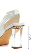 Women's White Transparent Heeled Sandals | Derimod