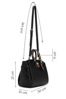 Women's Black Long Strap Handbag with Accessory Detail | Derimod