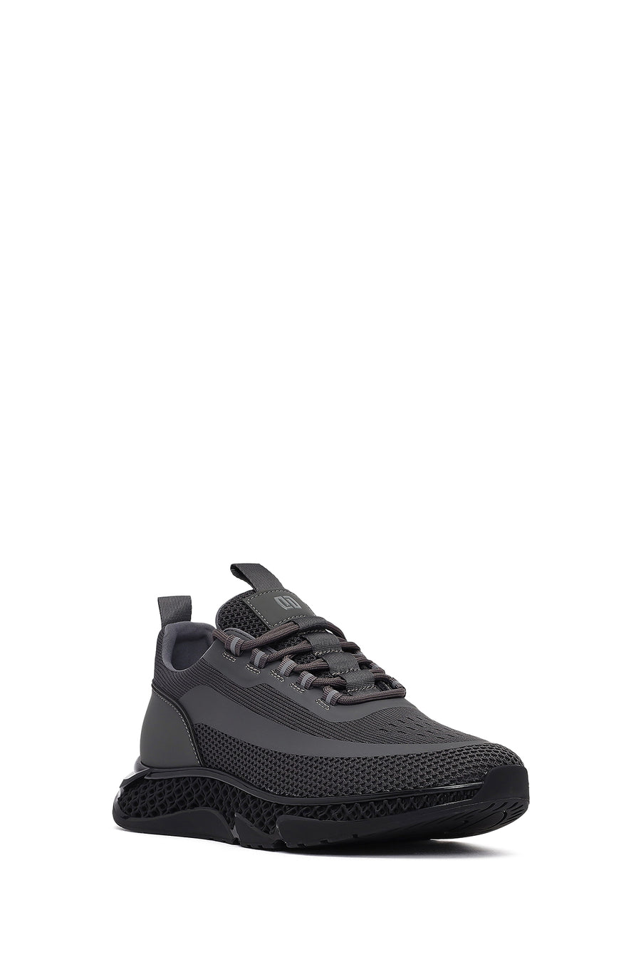 Derimod Zero Erkek Gri Kalın Tabanlı Bağcıklı Kumaş Sneaker
