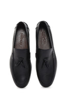 Men's Black Tasseled Leather Casual Loafer | Derimod