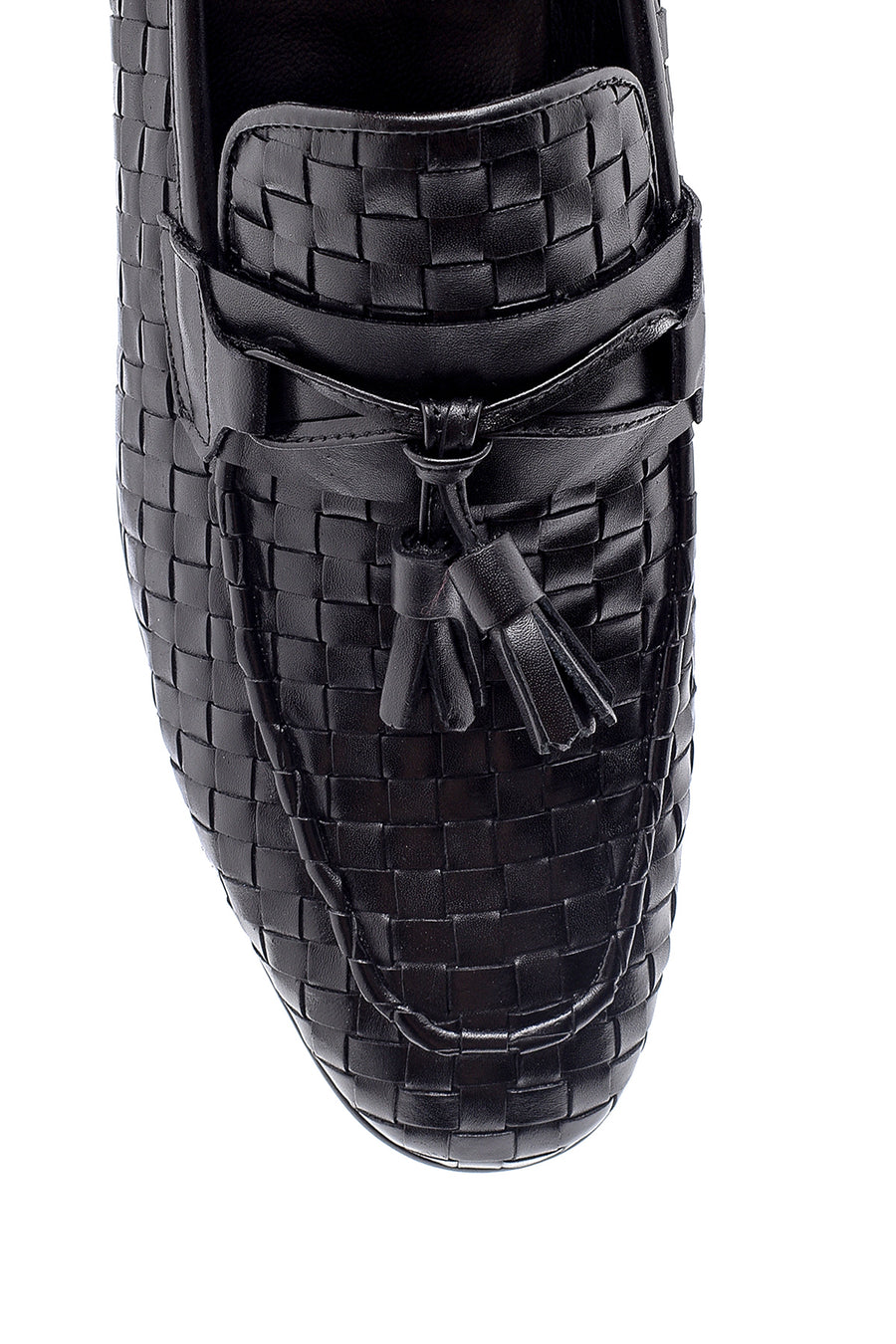 Men's Leather Knit Pattern Loafer