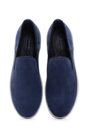 Men's Navy Blue Leather Loafer | Derimod