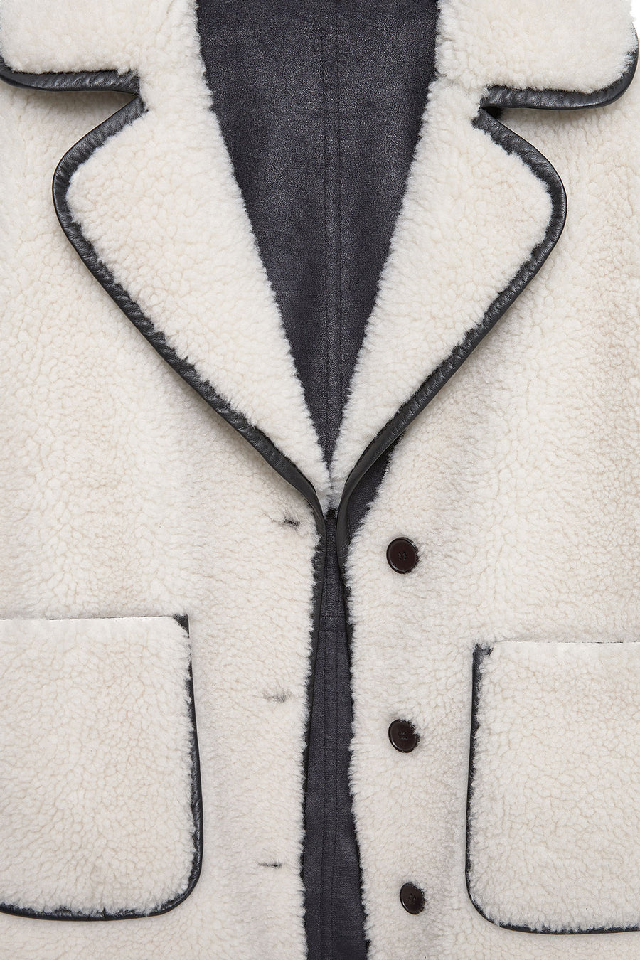 Valley Women's Beige Double Breasted Teddy Coat