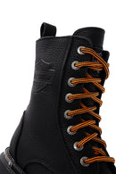 Harley Davidson Women's Black Printed Leather Rebel Boots | Derimod