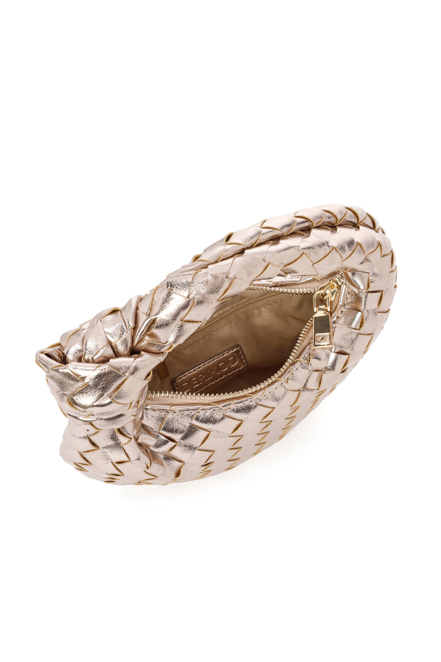 Women's Gold Knitted Shoulder Bag