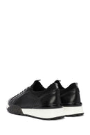 Men's Black Thick Sole Lace-up Leather Casual Sneaker | Derimod