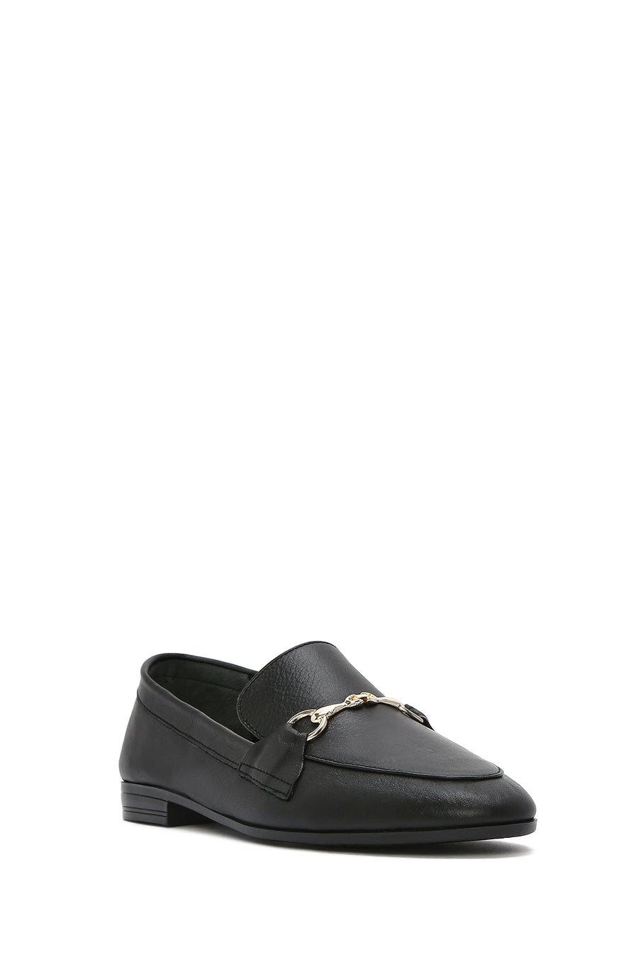 Kadın Siyah Deri Maskülen Loafer