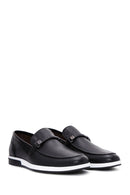 Men's Black Leather Buckle Casual Loafer | Derimod