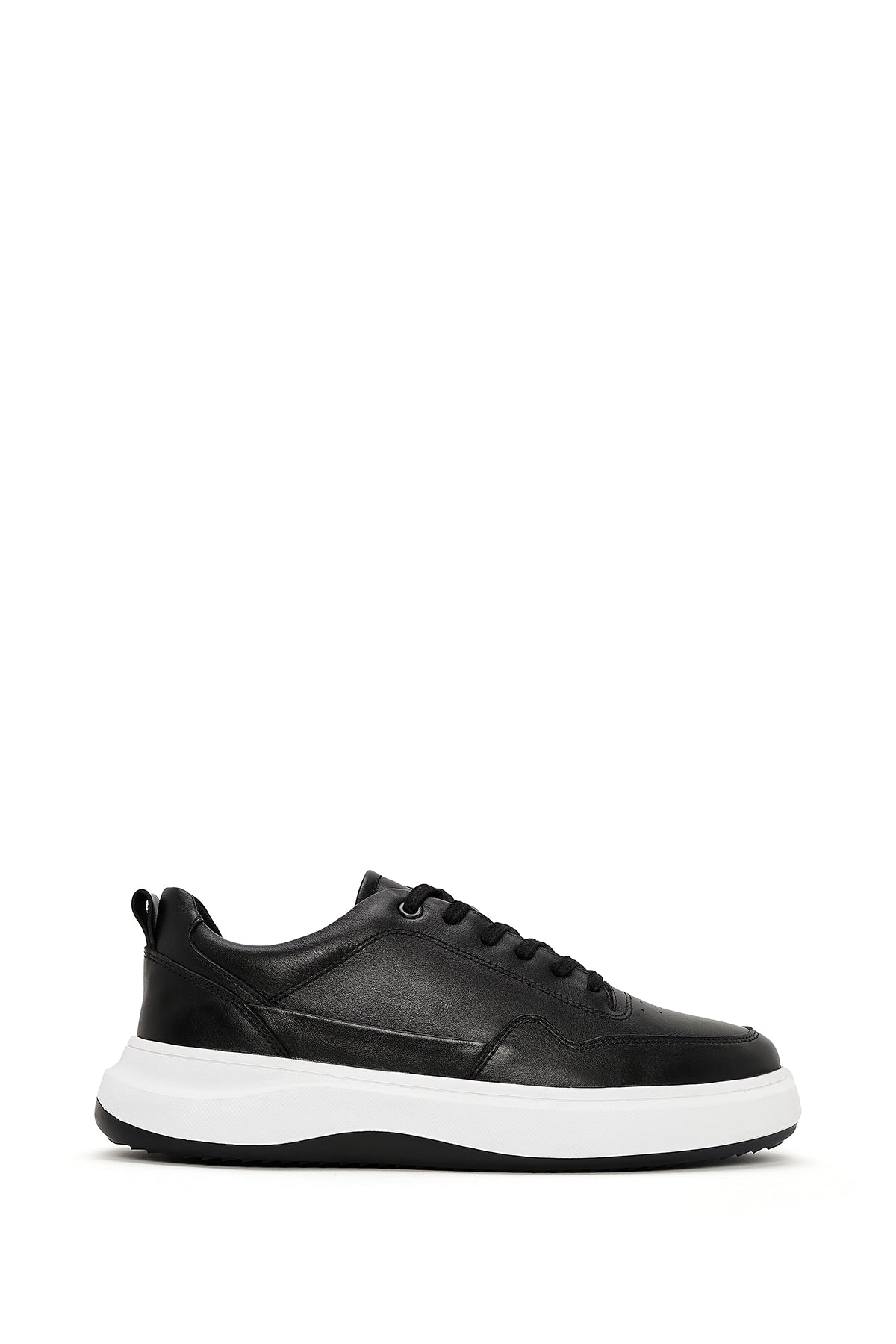 Men's Black Lace-up Leather Sneaker 25SFD660618 | Derimod