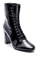 Women's Patent Leather Heeled Boots | Derimod