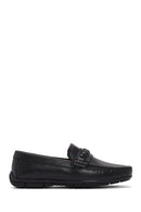 Derimod Fly Men's Black Leather Loafer | Derimod