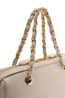 Woman Cream Printed Mini Crossbody Bag | Derimod