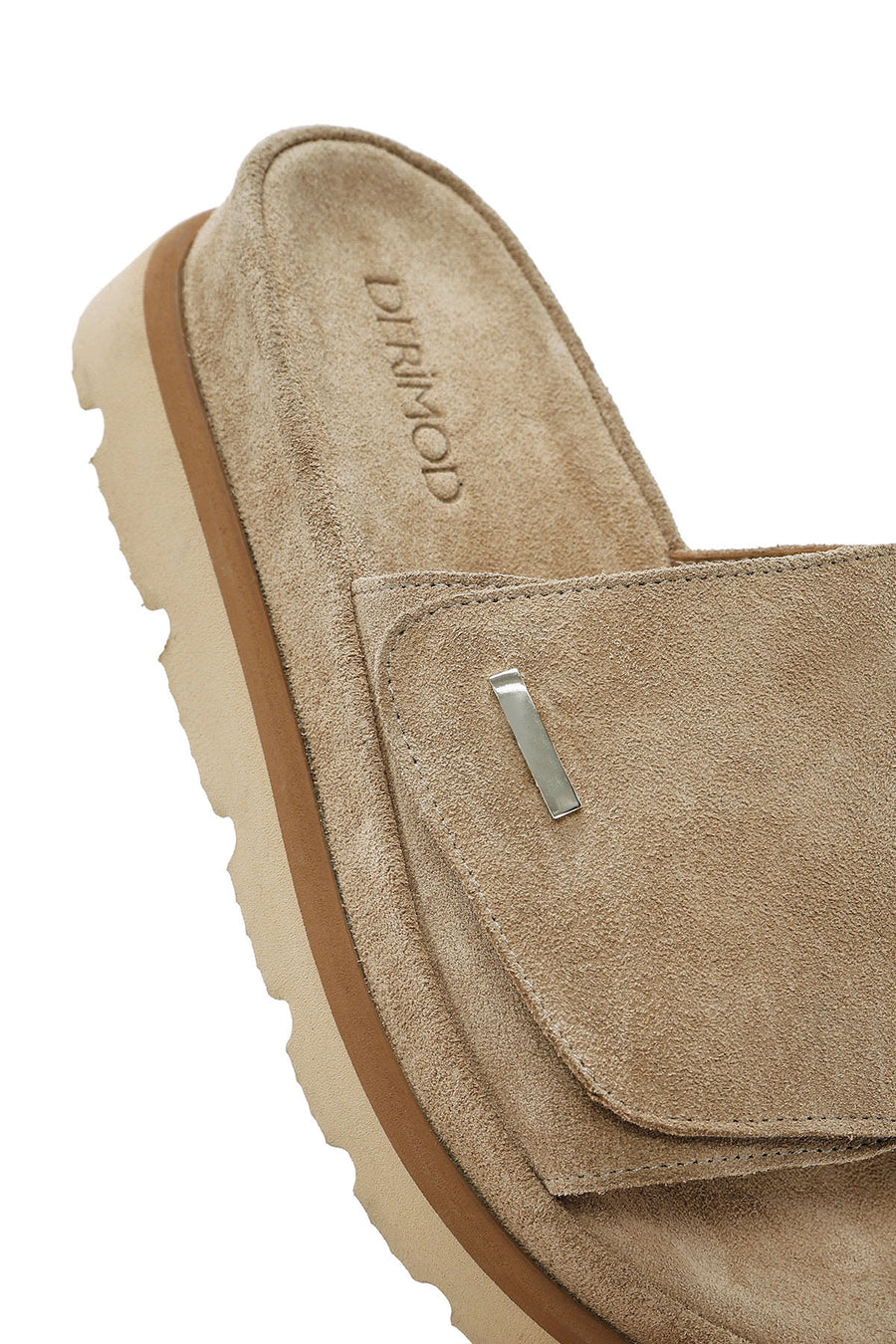 Women's Beige Suede Leather Slippers