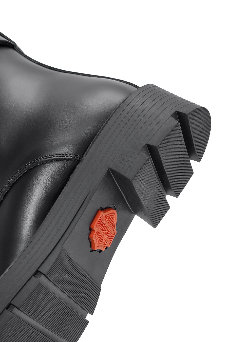 Harley Davidson Kadın Siyah Dearie Bağcıklı Fermuar Detaylı Deri Postal Bot