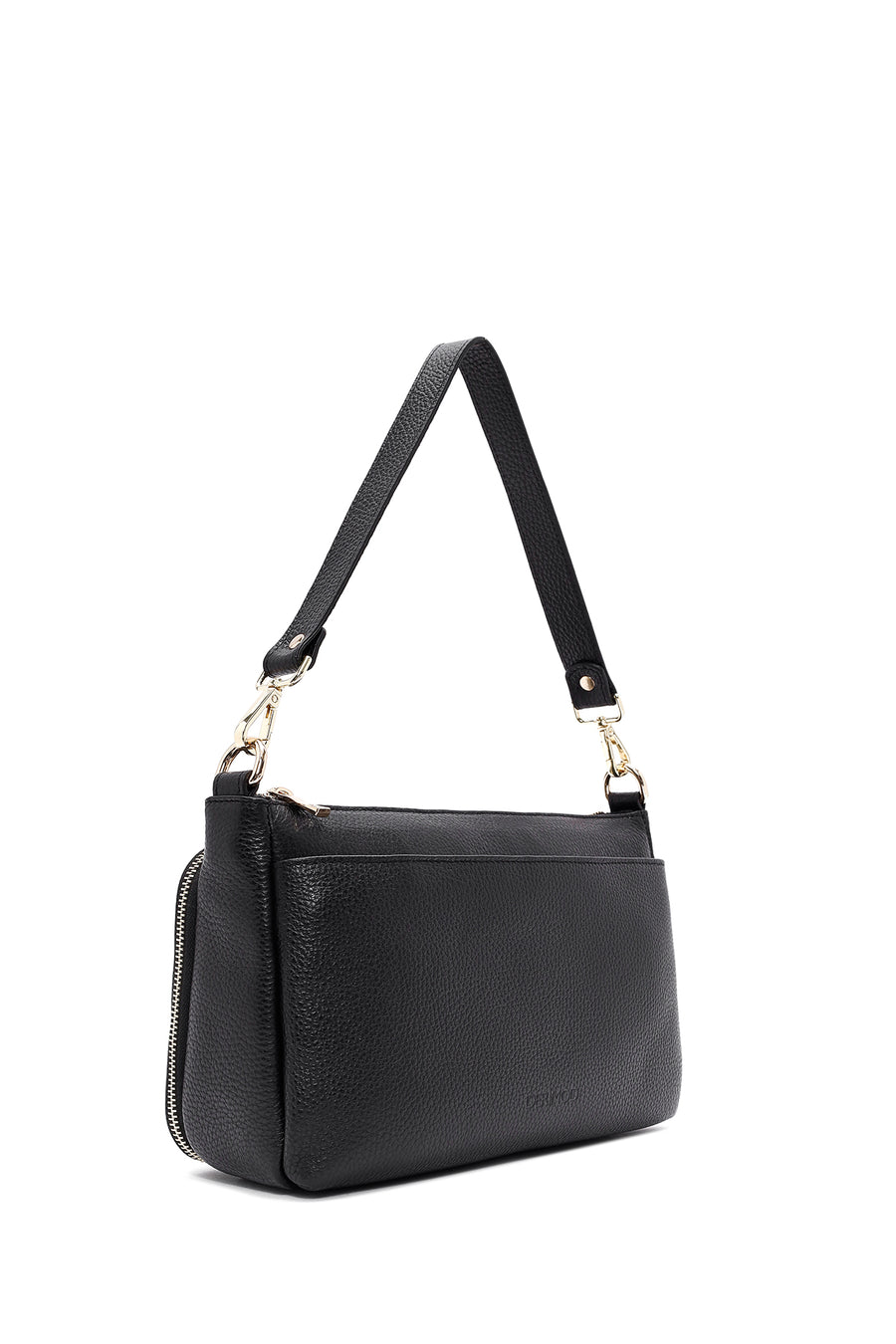 
Women's Black Long Strap Leather Shoulder Bag
