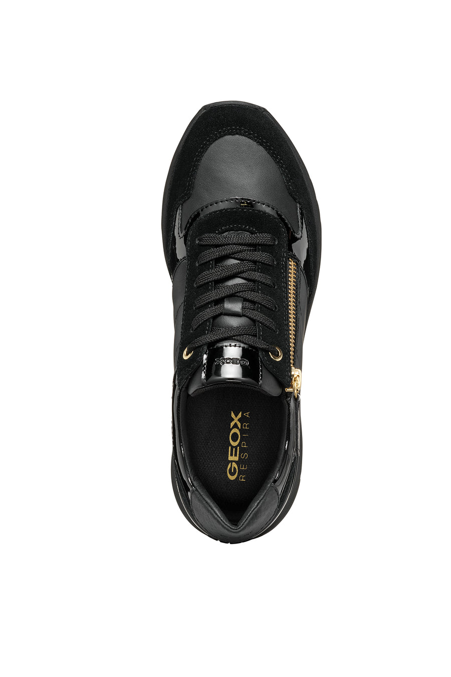 Geox Kadın Siyah Desya Bağcıklı Deri Sneaker