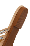 Woman Beige Rhinestone Slipper | Derimod