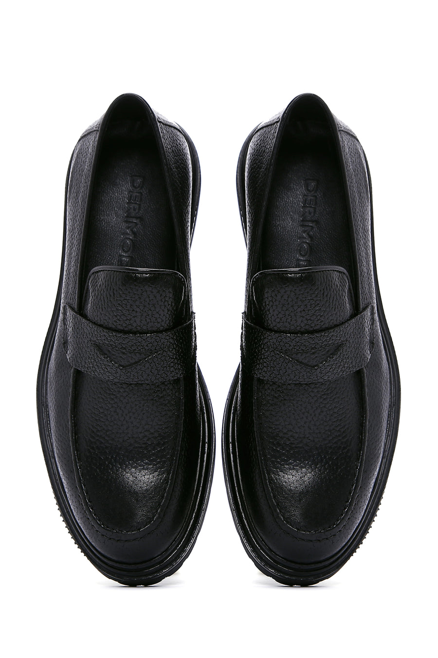 Men's Black Leather Casual Loafer
