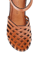 Women's Tan Leather Bodrum Sandals | Derimod
