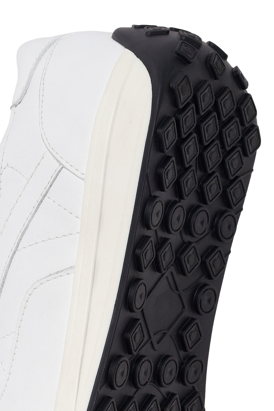 Kadın Beyaz Bağcıklı Deri Sneaker