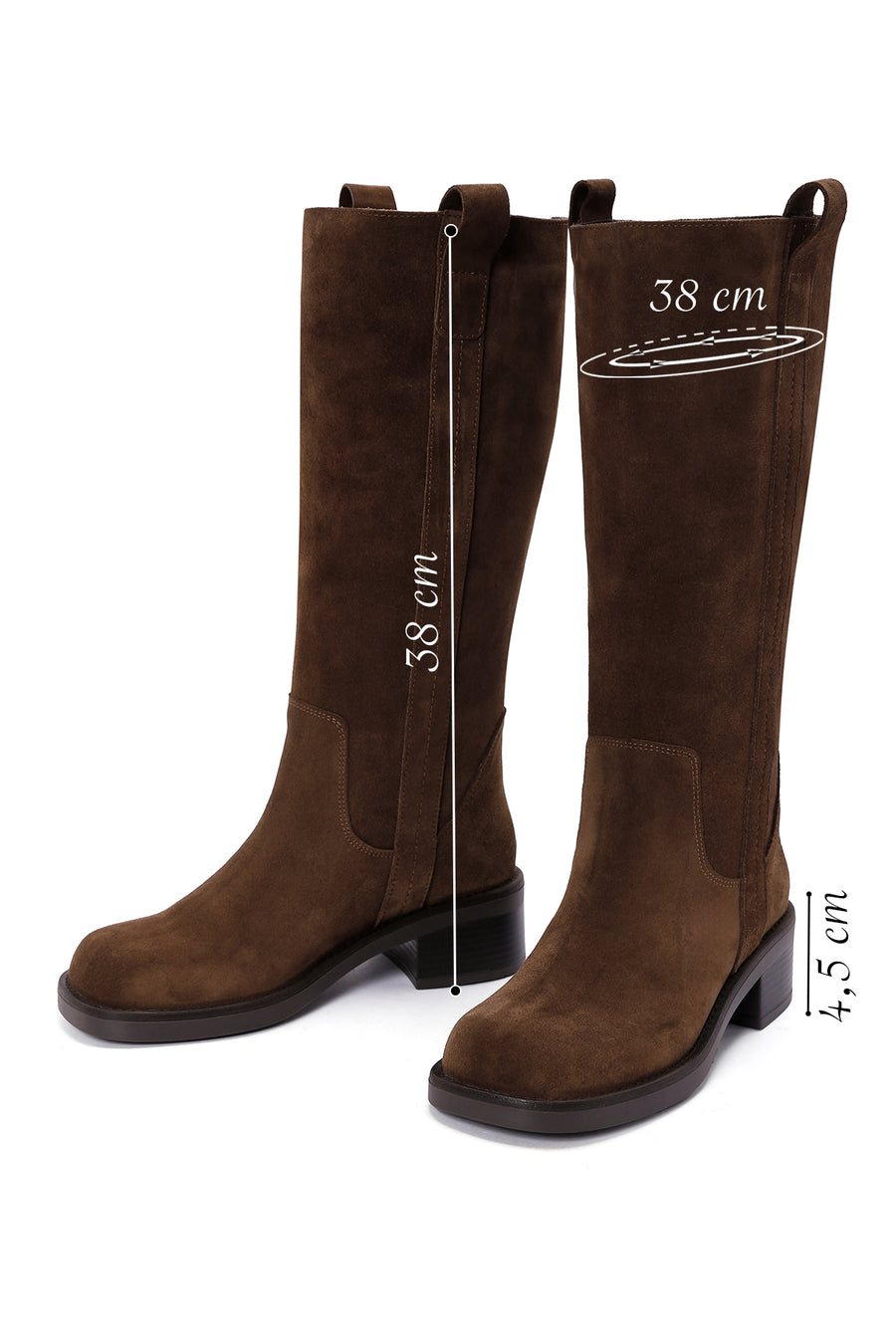 Women's Brown Suede Leather Boots